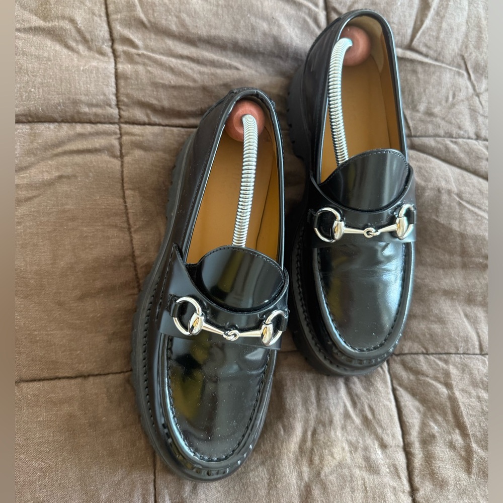 Gucci Black Leather Horsebit Loafers - Picture 4 of 8